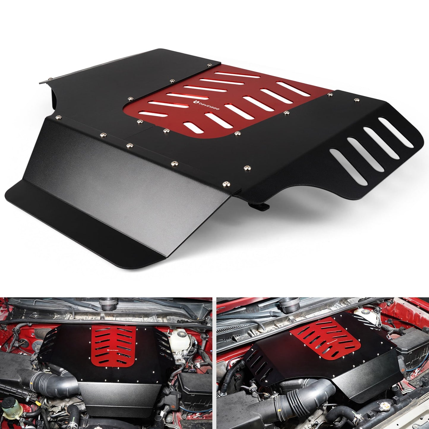 BEVINSEE Aluminium Engine Cover For Toyota 4Runner 2010-2024