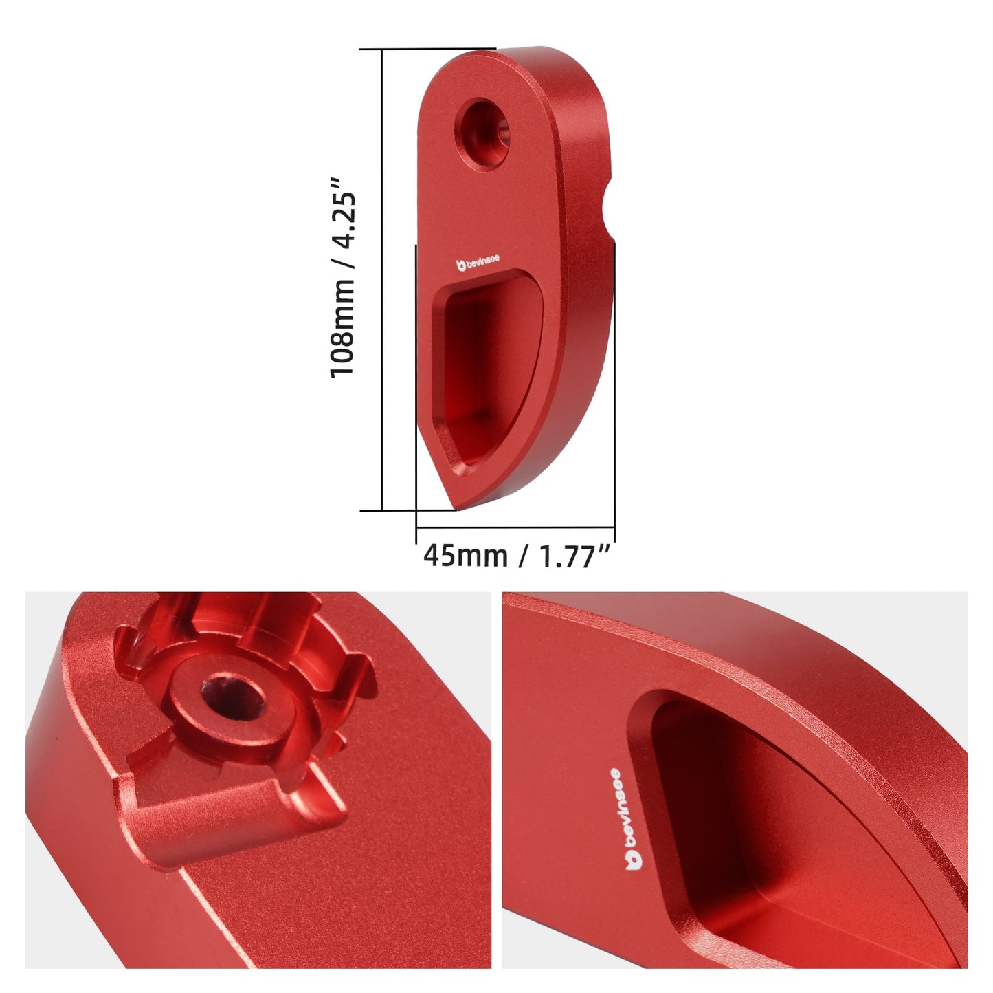 Aluminum Engine Hood Release Lever Handle Bracket Trim For BMW