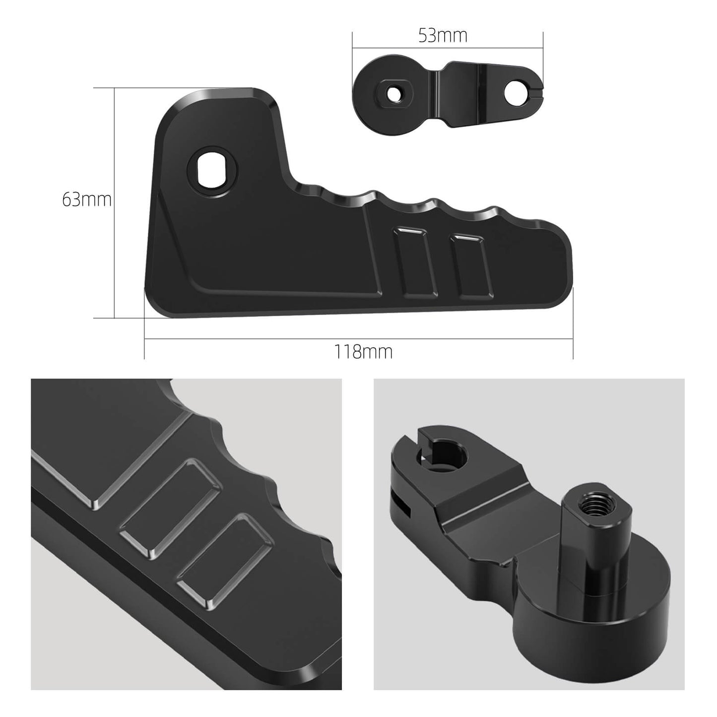 BEVINSEE Aluminum Engine Hood Release Lever Handle for Volkswagen for Golf MK7