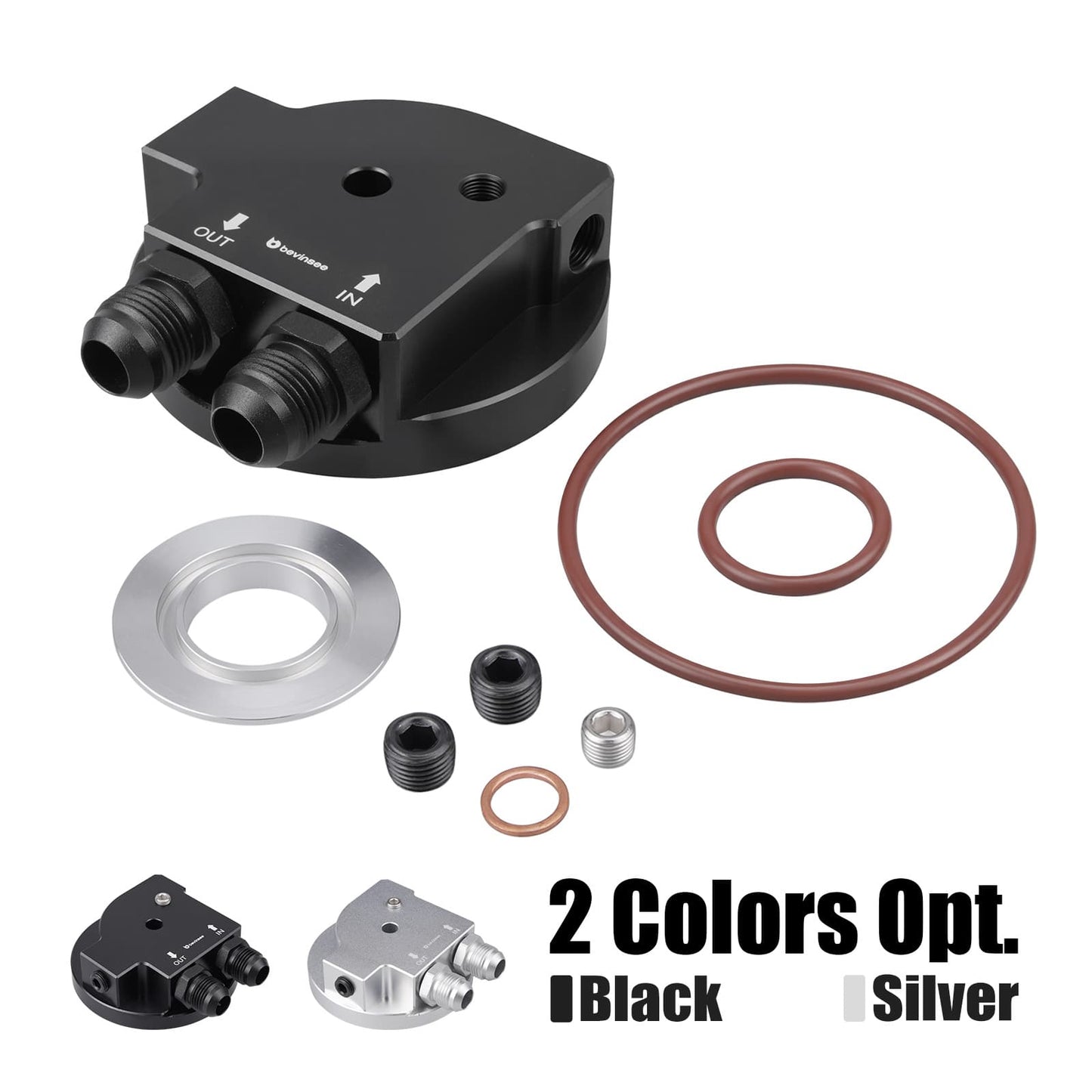 BEVINSEE Engine Oli Cooler Adapter For BMW E36 M3 E34 M50 S50 S52 S54