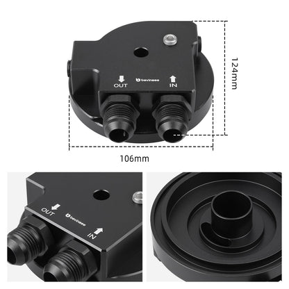 BEVINSEE Engine Oli Cooler Adapter For BMW E36 M3 E34 M50 S50 S52 S54