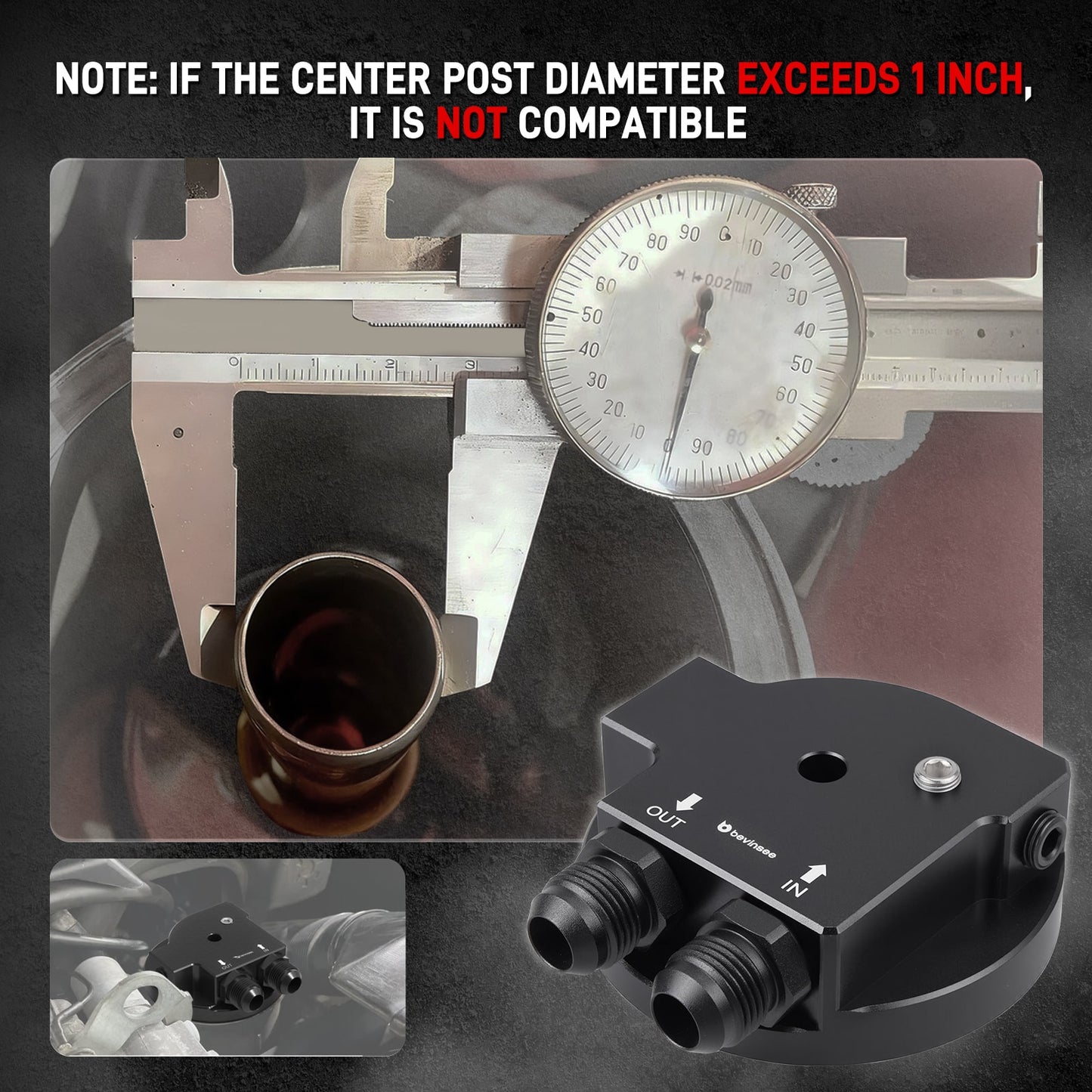 BEVINSEE Engine Oli Cooler Adapter For BMW E36 M3 E34 M50 S50 S52 S54