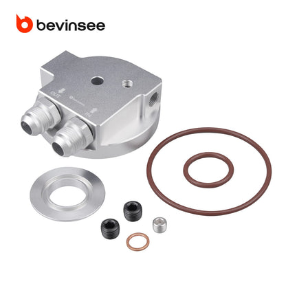 BEVINSEE Engine Oli Cooler Adapter For BMW E36 M3 E34 M50 S50 S52 S54