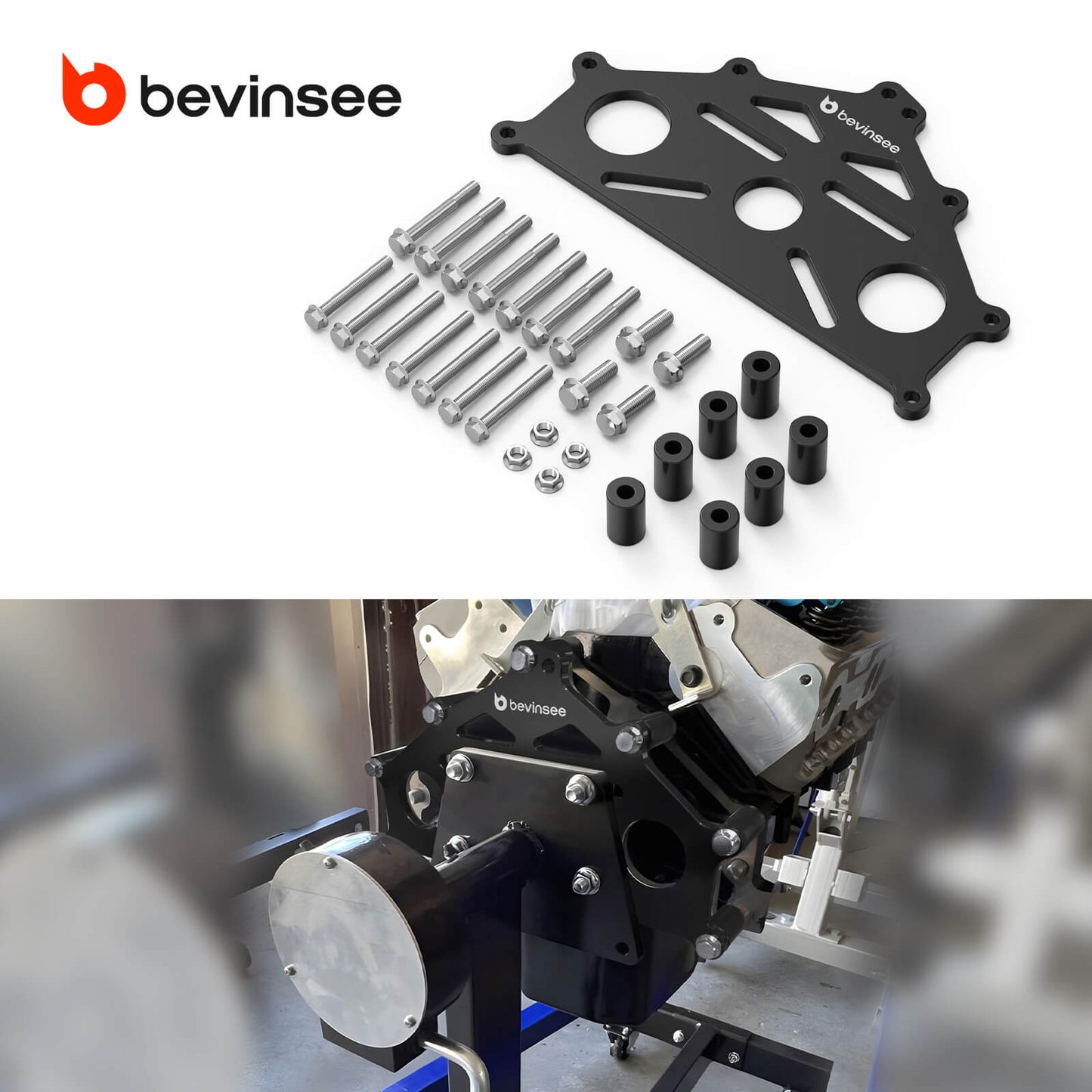 LS Engines Heavy-Duty Engine Stand Support Adapter Plate Bracket For Chevy SBC BBC LS LT Engine