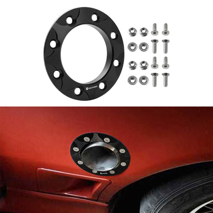 Aluminum 3.1"Escape Pipe Fender Exit Bezel Trim Ring Bumper Flange For GMC Chevy