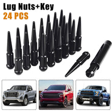 24PCS Extended Spike Wheel Lug Nuts M14x1.5 Socket Kit For Chevy For GMC Sierra