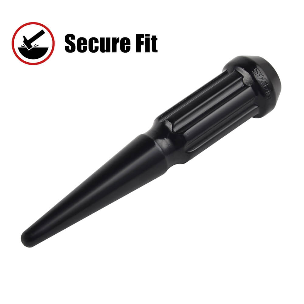 24PCS Extended Spike Wheel Lug Nuts M14x1.5 Socket Kit For Chevy For GMC Sierra