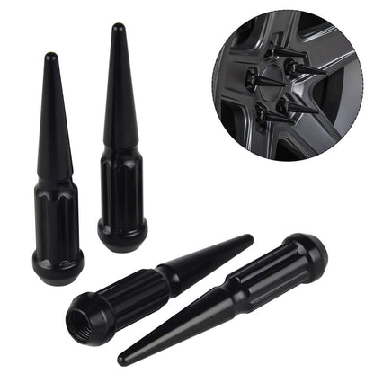 24PCS Extended Spike Wheel Lug Nuts M14x1.5 Socket Kit For Chevy For GMC Sierra