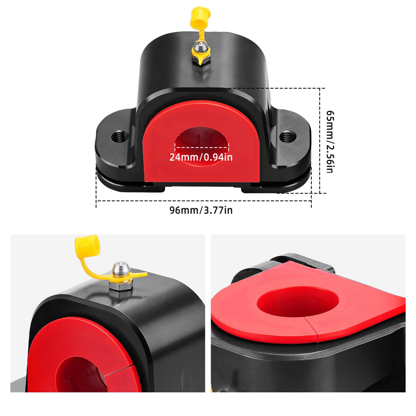 BEVINSEE Aluminum Front Anti Roll Bar Mount with Bushing For VW Golf MK7 MK8