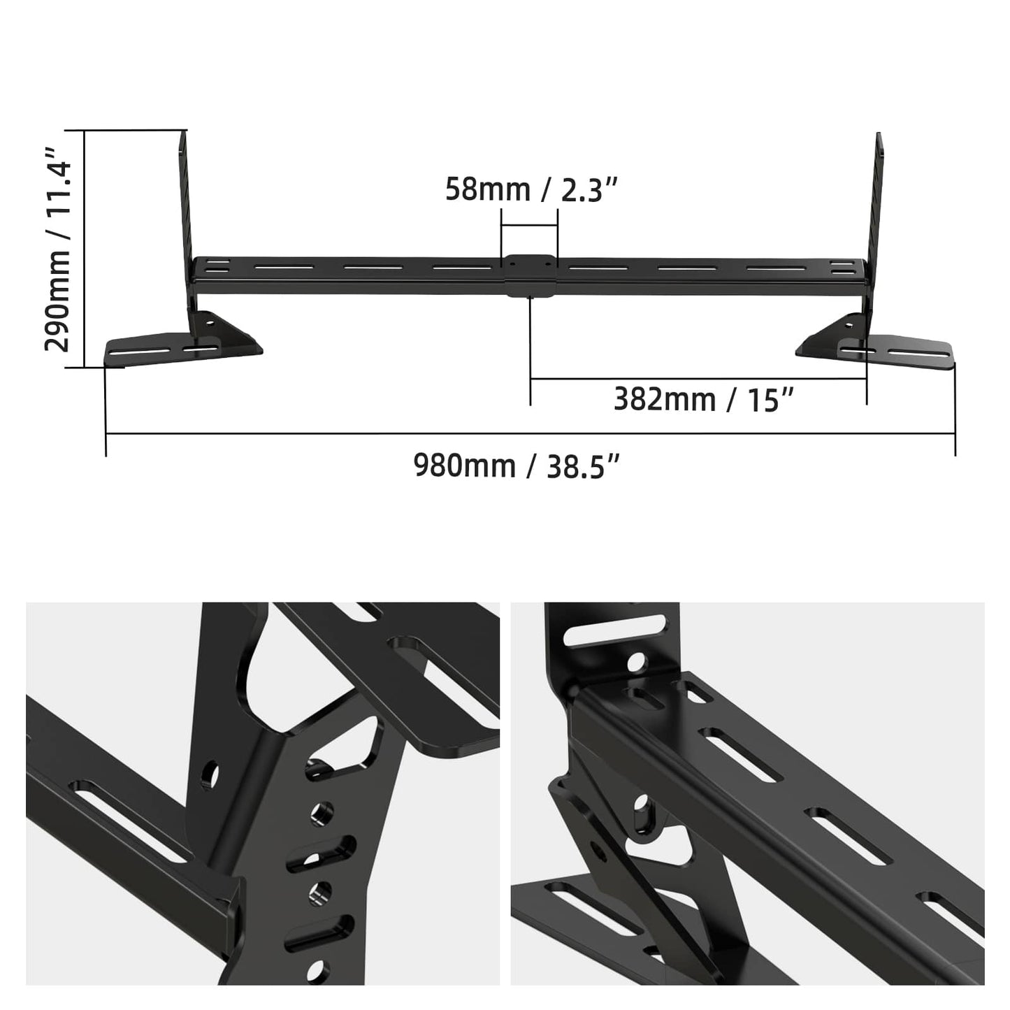 BEVINSEE Built-in Front Bumper Light Bracket For Toyota 4Runner 2014-2021