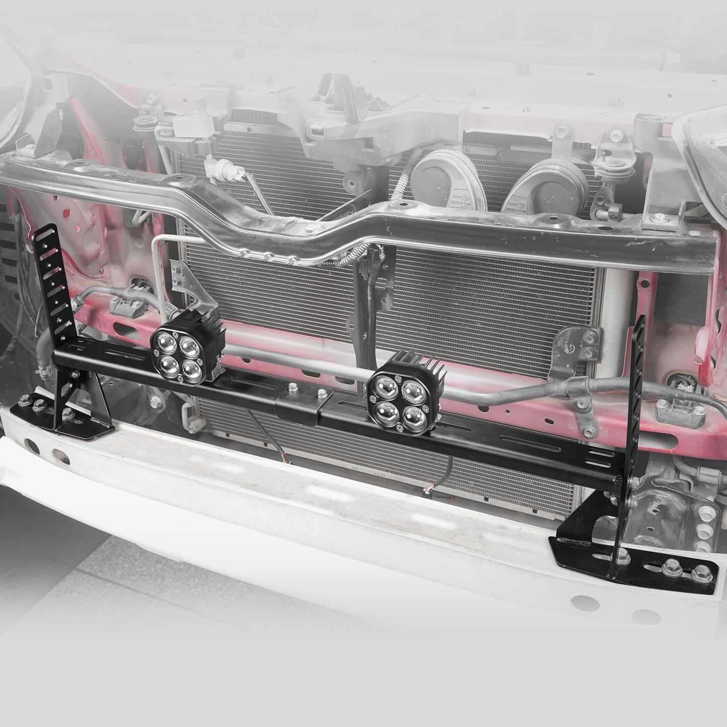 BEVINSEE Built-in Front Bumper Light Bracket For Toyota 4Runner 2014-2021