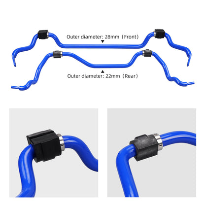 BEVINSEE Front & Rear Sway Bar Upgrade For BMW E46 323 325 328 330i/ci Non- M