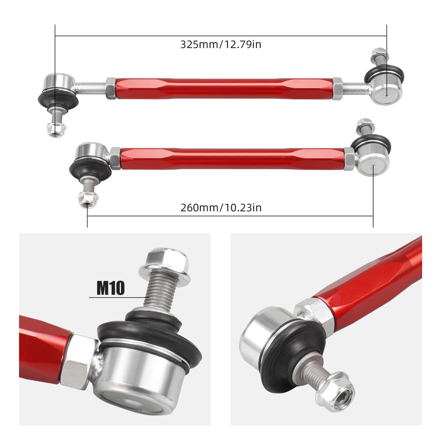 Billet Adjustable Front Sway Bar End Link Kit For BMW E81 E82 E87 E88 E90 E92 X1 E84 Z4 E89