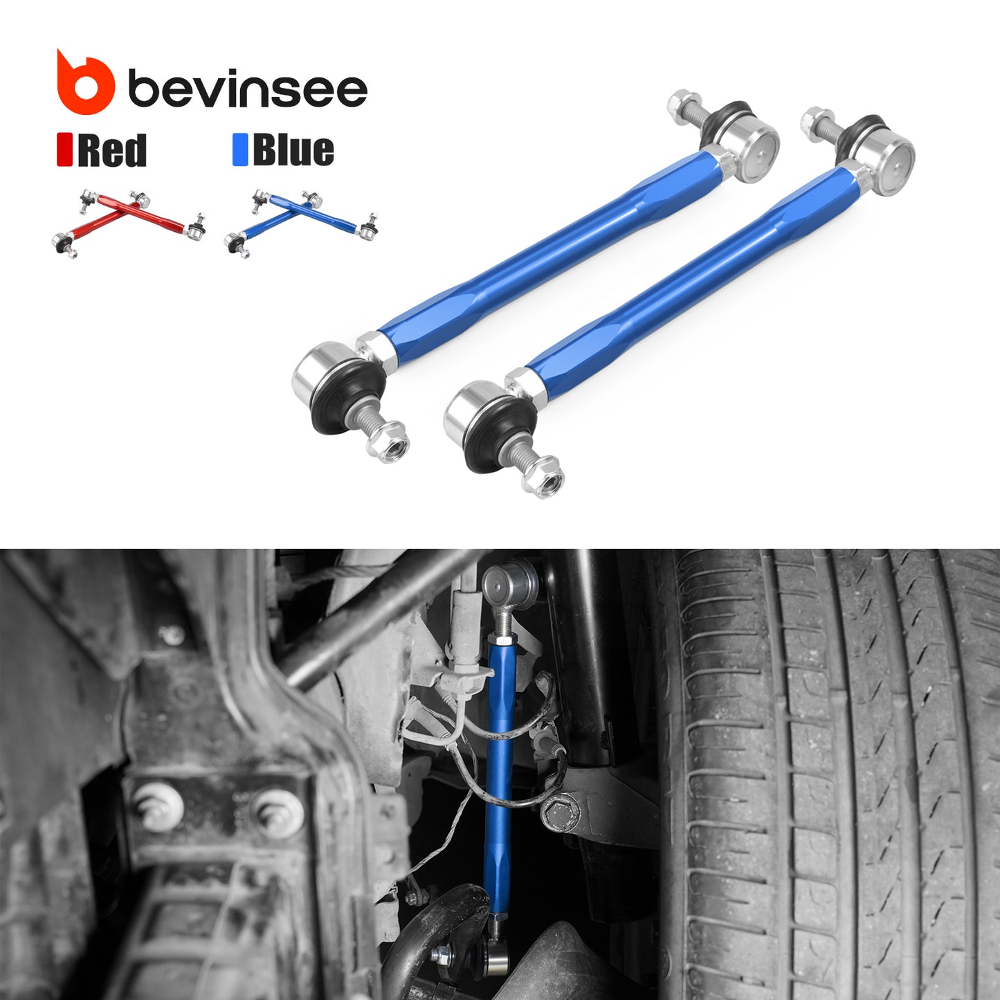 Billet Adjustable Front Sway Bar End Link Kit For BMW E81 E82 E87 E88 E90 E92 X1 E84 Z4 E89