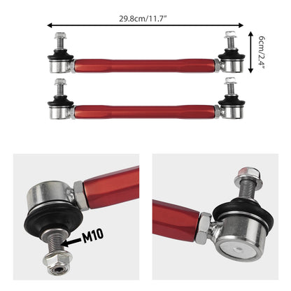 Billet Adjustable Front Sway Bar End Link Kit For BMW E81 E82 E87 E88 E90 E92 X1 E84 Z4 E89