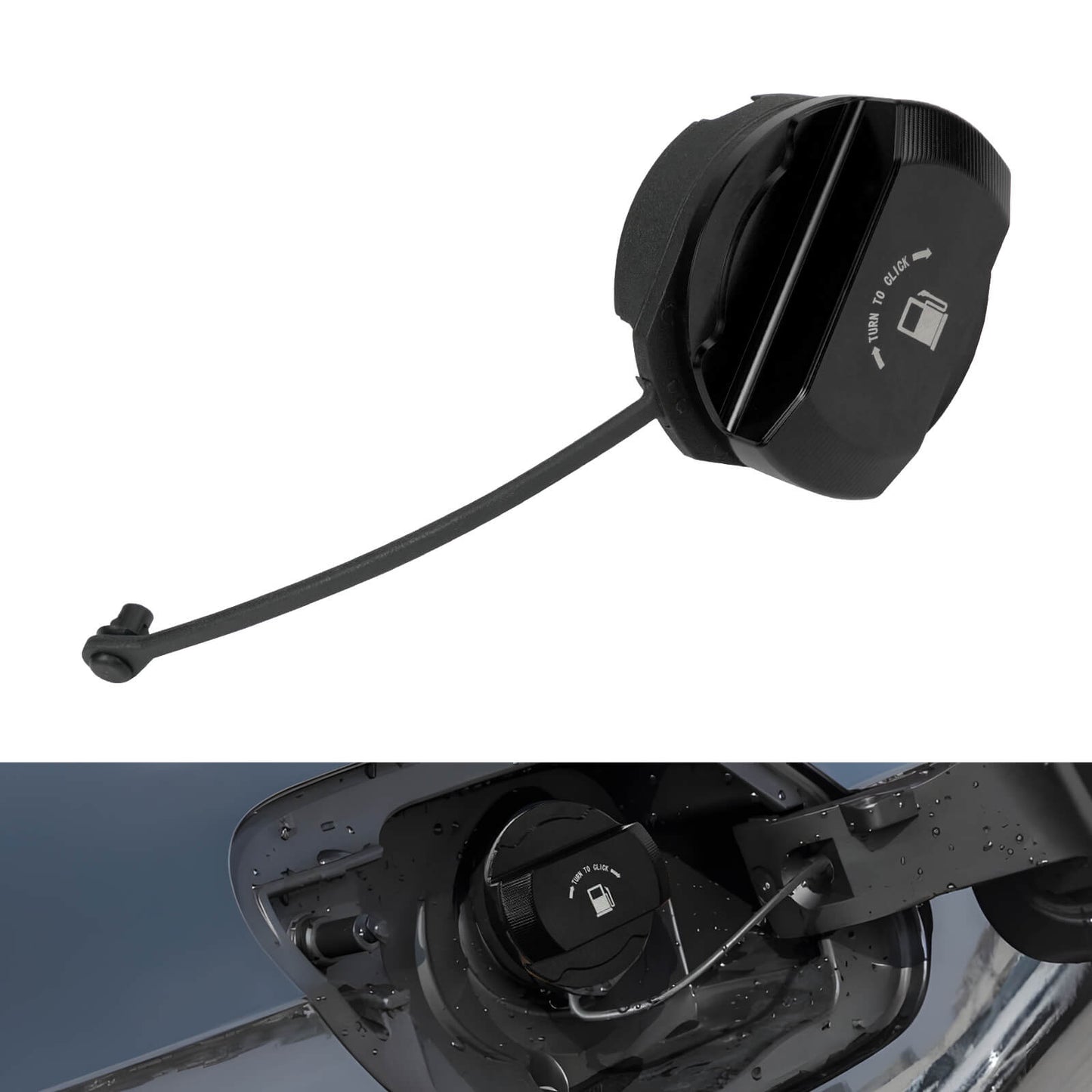 BEVINSEE Aluminum Fuel Filler Cap Screw In Type For VW Golf MK5 MK6 Jetta Audi A3 8P