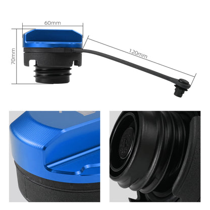 BEVINSEE Aluminum Fuel Filler Cap Screw In Type For VW Golf MK5 MK6 Jetta Audi A3 8P