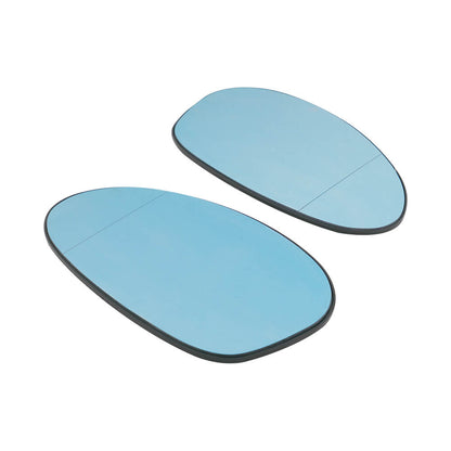 Pair L&R Heated Blue Side Car Door Mirror Glass Fit BMW E90 3 Series