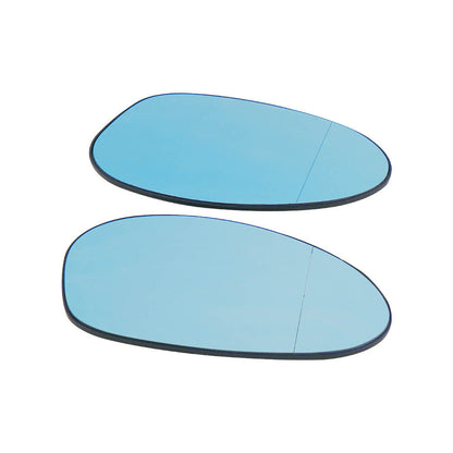 Pair L&R Heated Blue Side Car Door Mirror Glass Fit BMW E90 3 Series