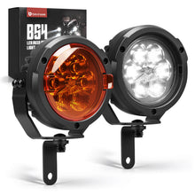 Luces auxiliares de carretera y cruce con luces diurnas blancas y ámbar para motocicletas ADV de turismo y todoterreno