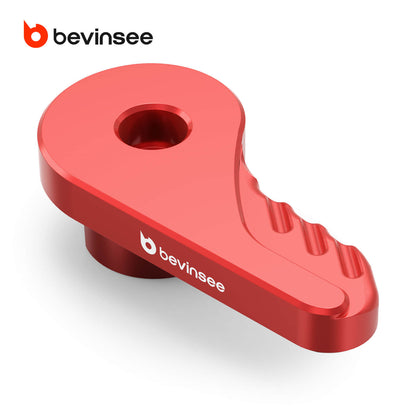 BEVINSEE Billet Aluminum Hood latch Release Lever For Ford Mustang 2015-2023 LHD