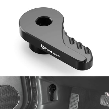 BEVINSEE Billet Aluminum Hood latch Release Lever For Ford Mustang 2015-2023 LHD