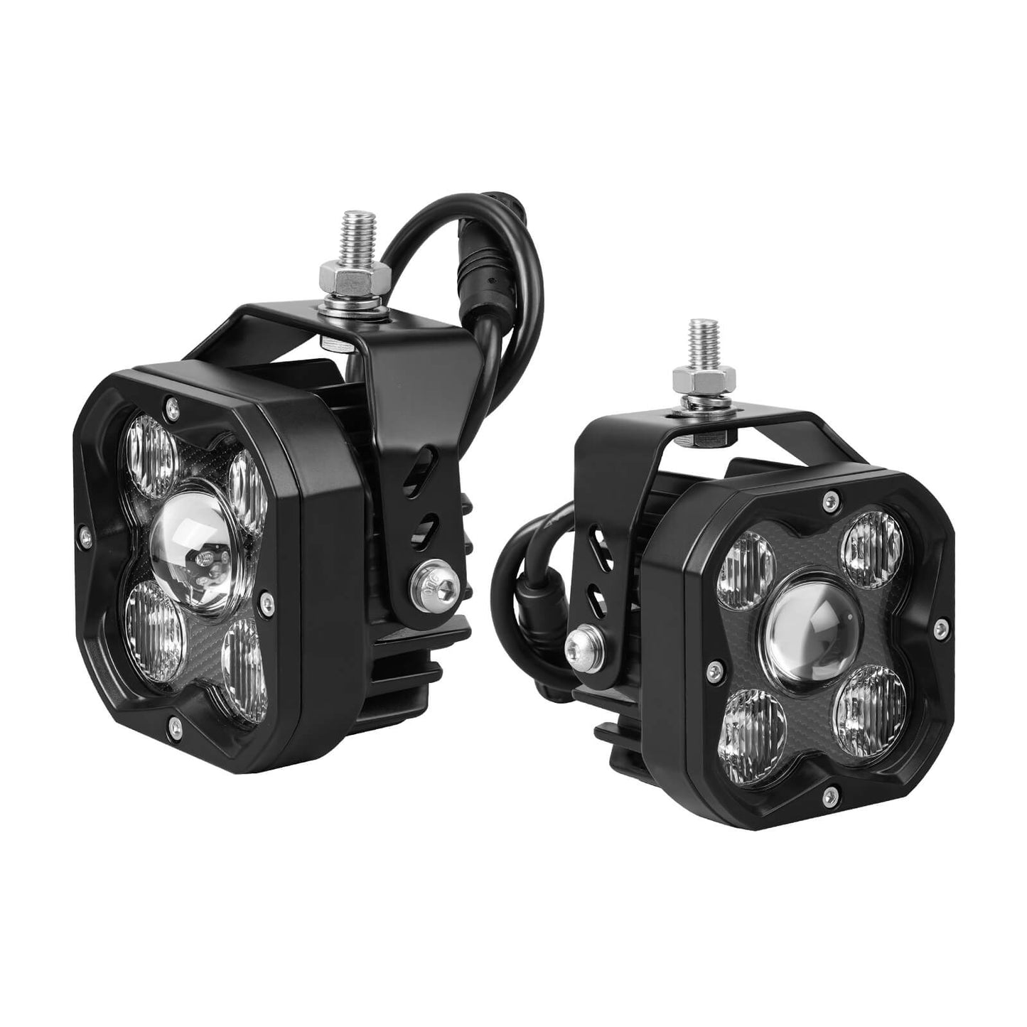 BEVINSEE 2x LED Auxiliary Lights Driving Fog Spot Light 3600 Lumen 6500K