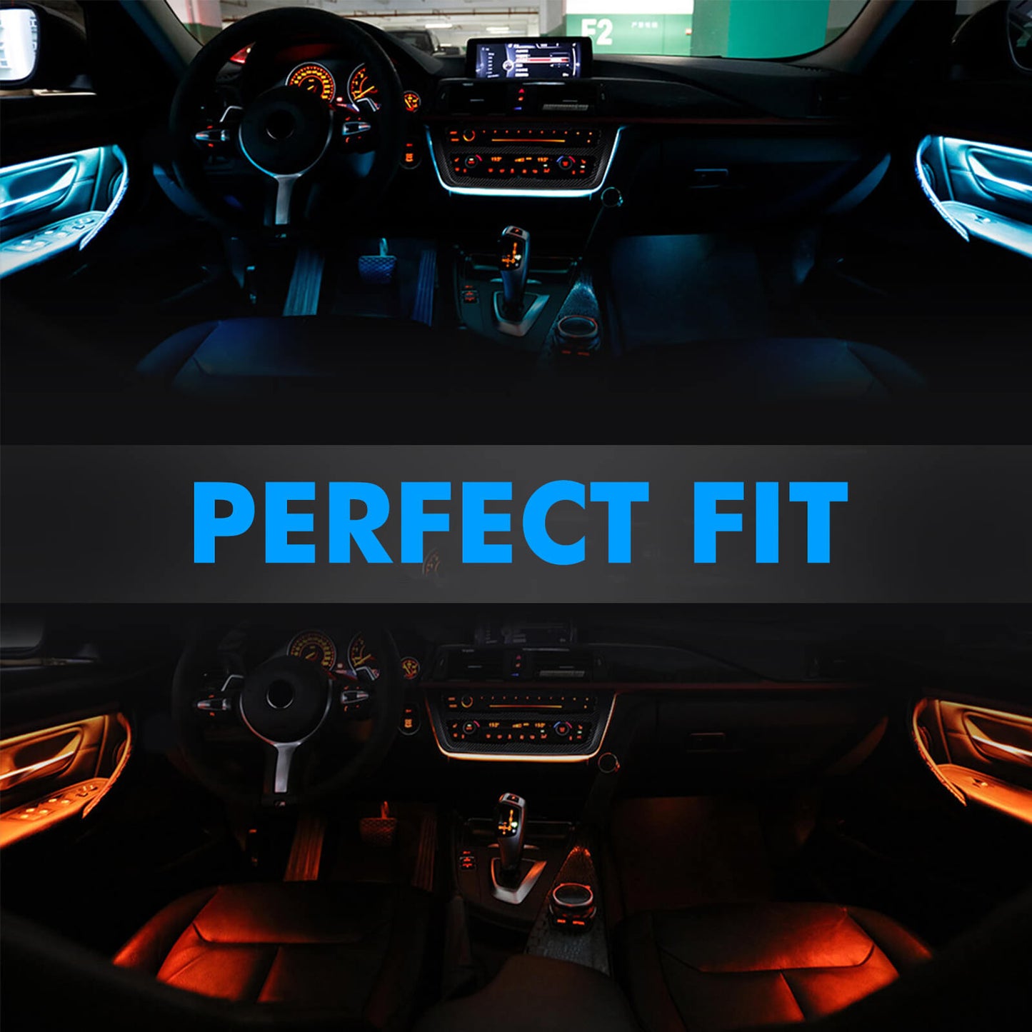 Car LED Light Dashboard AC Panel Radio Trim for BMW 3 series F30 F31