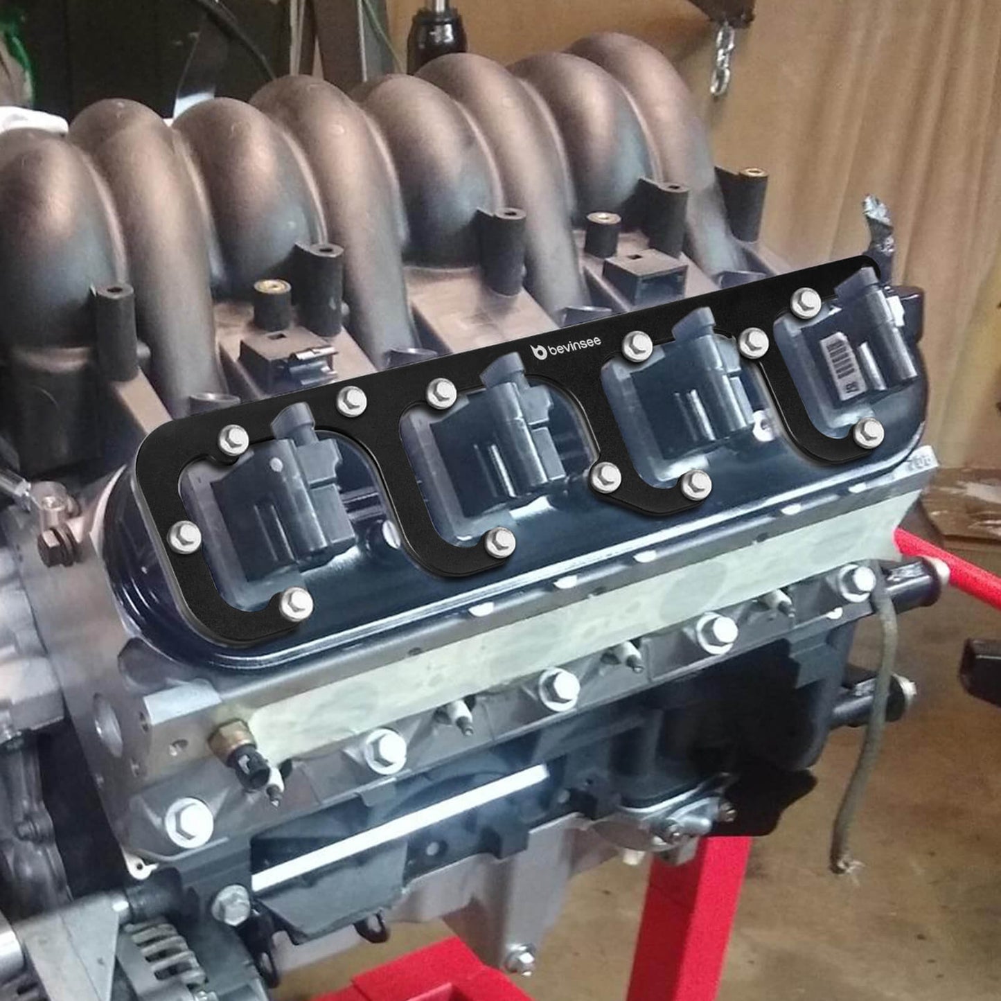 LS D581 Square Coil Bracket Valve Cover For Chevrolet Truck 4.8L 5.3L 5.7L 6.0L 6.2L 7.0L V8