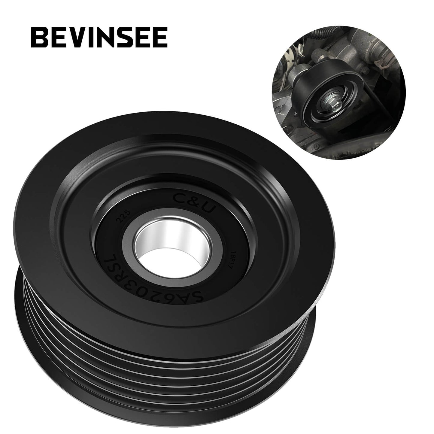 For LS Tensioner Pulley 6 Rib Grooved For Chevrolet Corvette 1997-04 For Holden