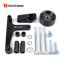 BEVINSEE LS Truck Low Mount Alternator Bracket with Pulley and Rear Brace For LSX