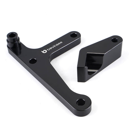 BEVINSEE LS Truck Low Mount Alternator Bracket with Pulley and Rear Brace For LSX