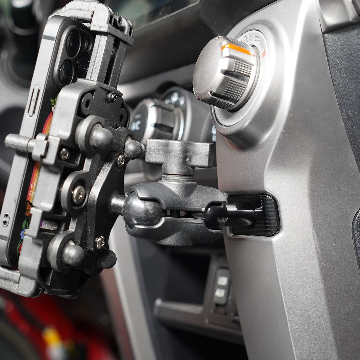 BEVINSEE Lower Dash Ball Bracket For Toyota 4Runner 2014-2024