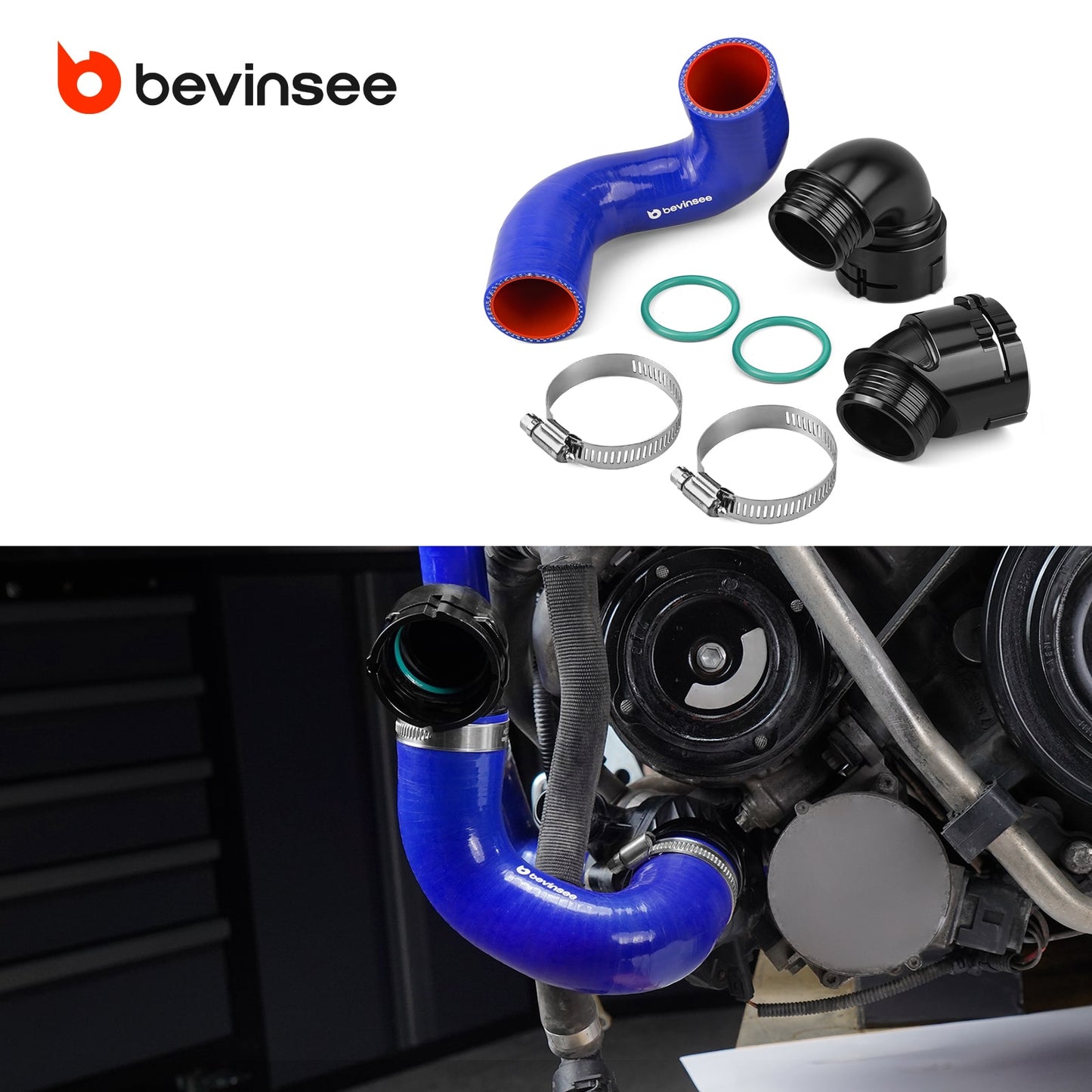 Lower Radiator Hose Repair Kit For E90 E92 With N52N N53 Engine