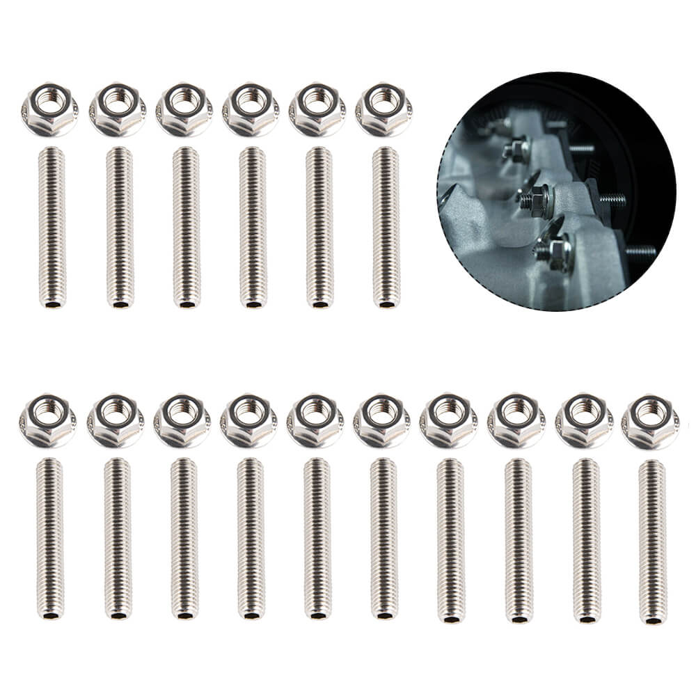 16 PCS M8 Stainless Manifold Stud For Ford 4.6L 5.4L Engines