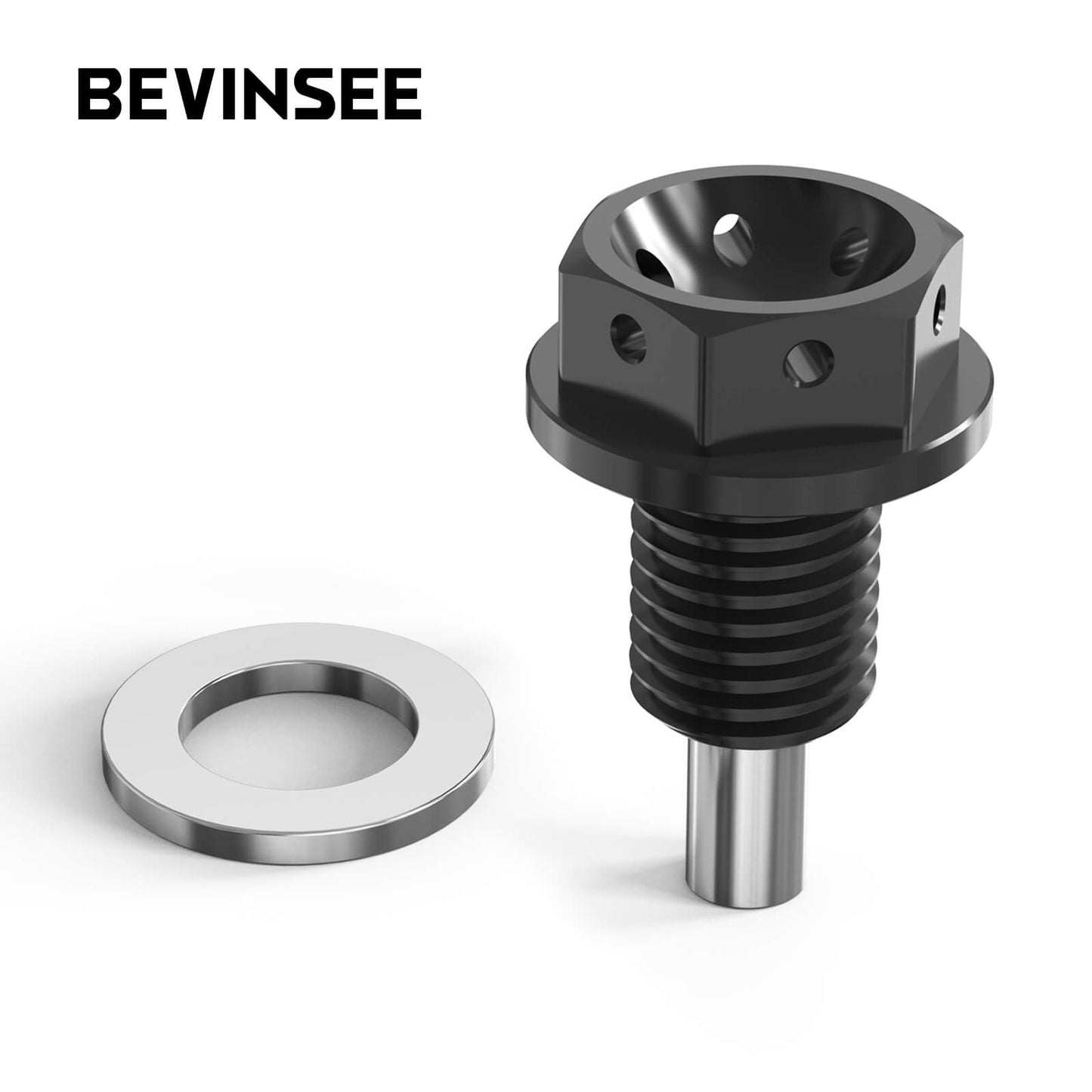BEVINSEE Performance Magnetic Oil Sump Drain Plug M12x1.5 For BMW