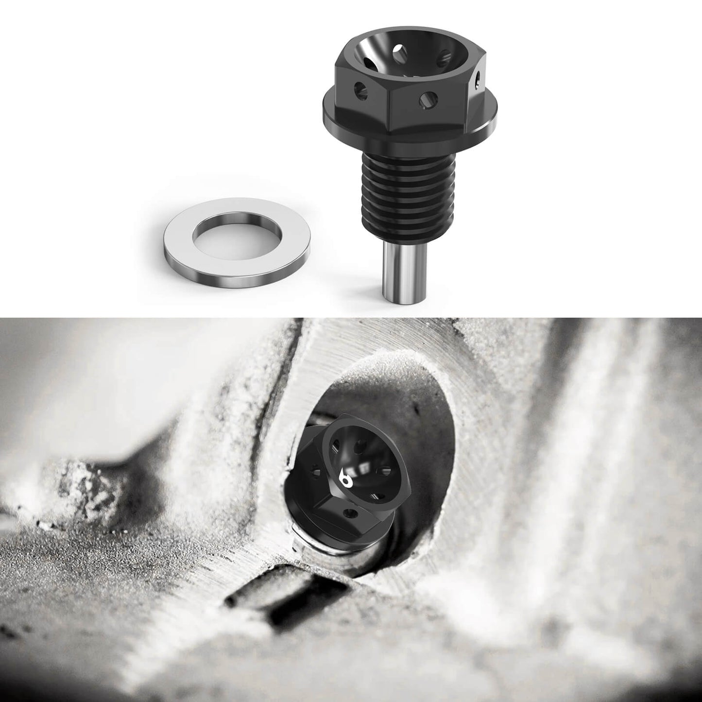 BEVINSEE Performance Magnetic Oil Sump Drain Plug M12x1.5 For BMW