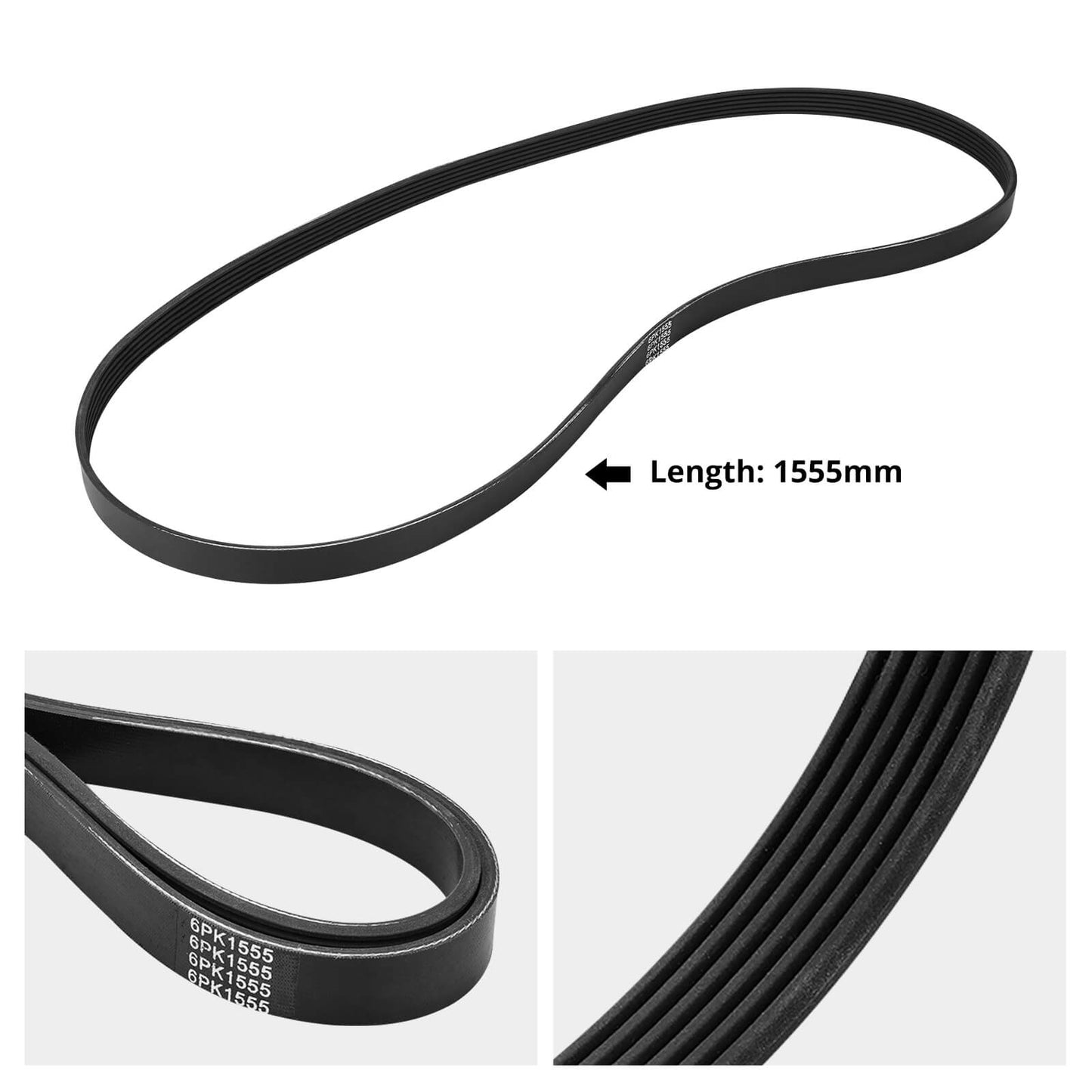 Main Drive Belt Replacement for 6PK1555 For BMW E36 M50 M52