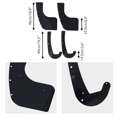 BEVINSEE Front Rear Mud Flap Deletes For Toyota 4Runner