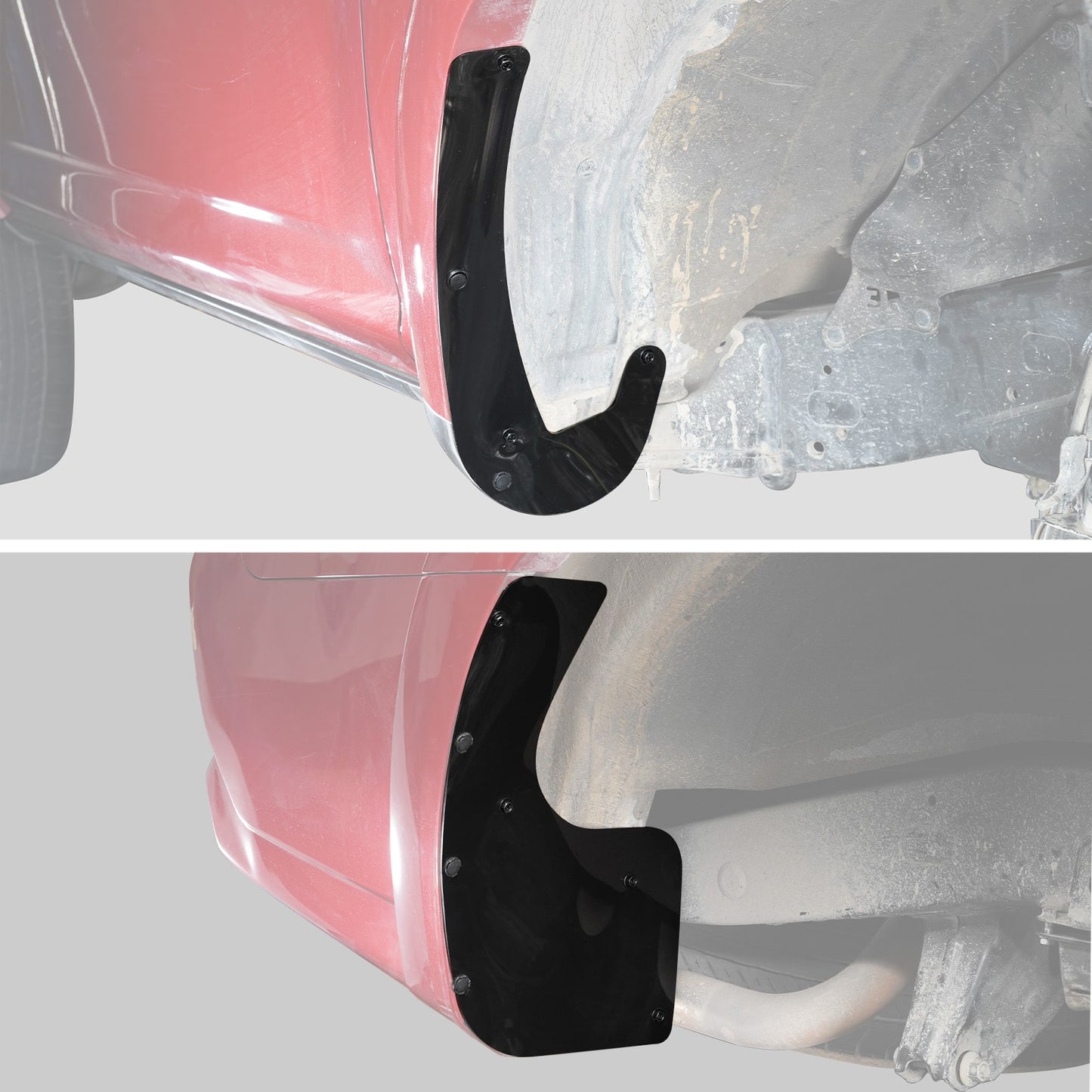 BEVINSEE Front Rear Mud Flap Deletes For Toyota 4Runner