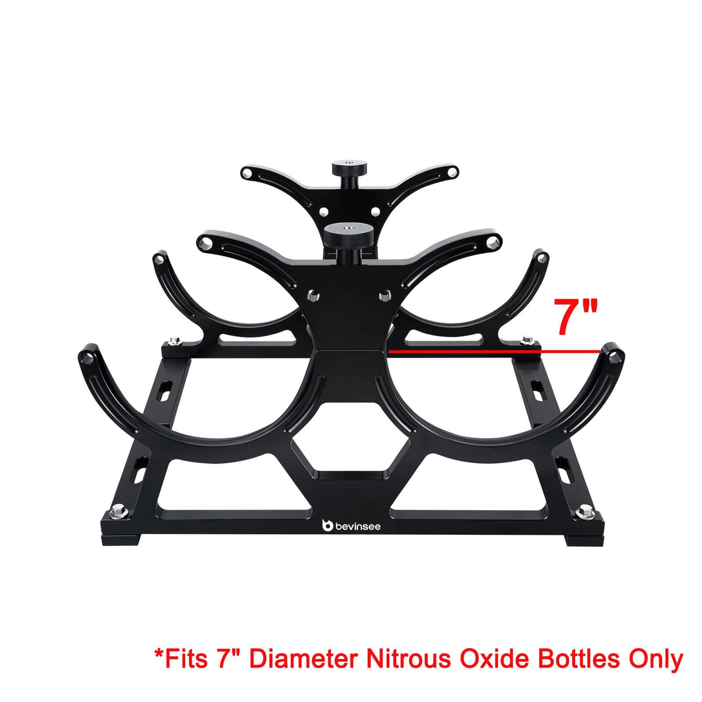 Billet Aluminum 7" Dual Double Nitrous Oxide NOS Bottle Bracket Holder