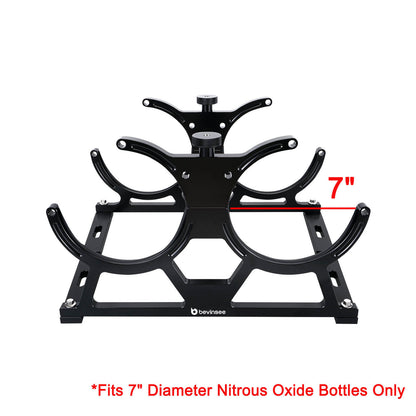 Billet Aluminum 7" Dual Double Nitrous Oxide NOS Bottle Bracket Holder