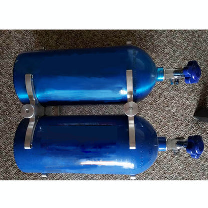 Billet Aluminum 7" Dual Double Nitrous Oxide NOS Bottle Bracket Holder