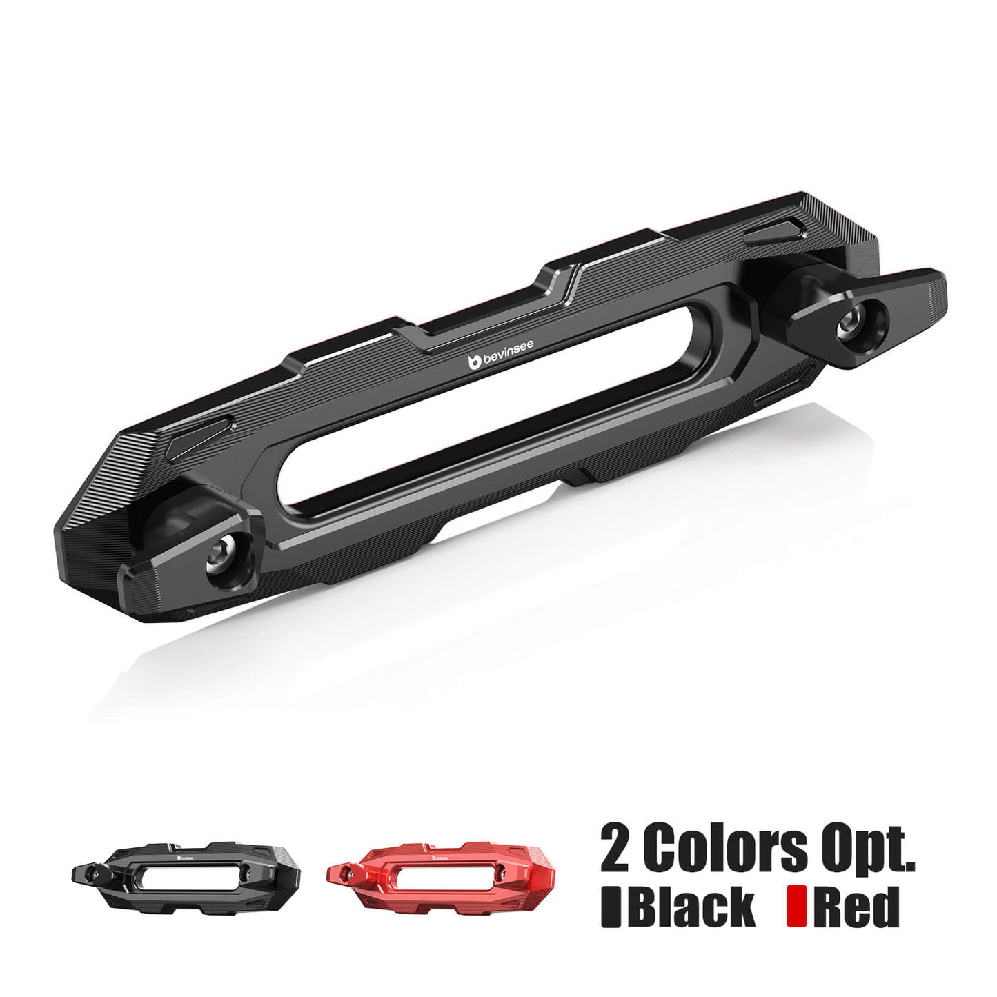 BEVINSEE Aluminum Off-Road Winch Hawse Fairlead Dual-Hook Securing