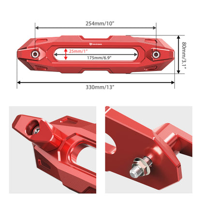 BEVINSEE Aluminum Off-Road Winch Hawse Fairlead Dual-Hook Securing