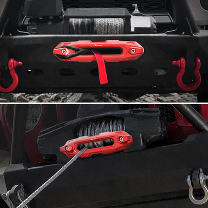 BEVINSEE Aluminum Off-Road Winch Hawse Fairlead Dual-Hook Securing