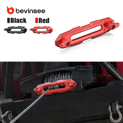BEVINSEE Aluminum Off-Road Winch Hawse Fairlead Dual-Hook Securing