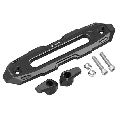 BEVINSEE Aluminum Off-Road Winch Hawse Fairlead Dual-Hook Securing