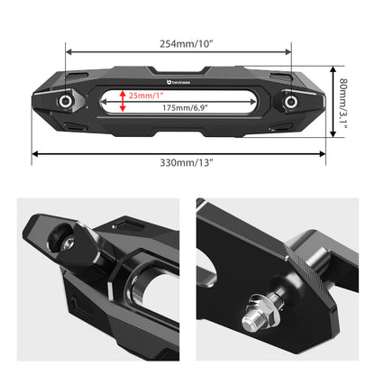 BEVINSEE Aluminum Off-Road Winch Hawse Fairlead Dual-Hook Securing