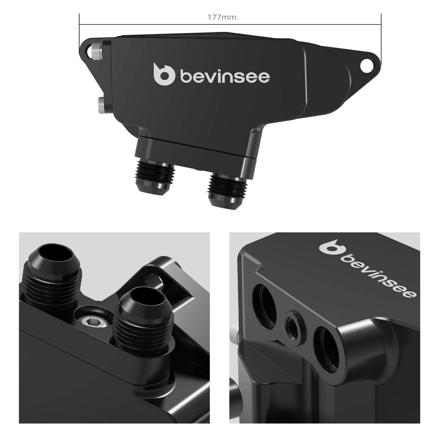 Oliekøleradapter med lavtemperaturtermostat til BMW N54 N55 E90 E92 335i 135i 1M
